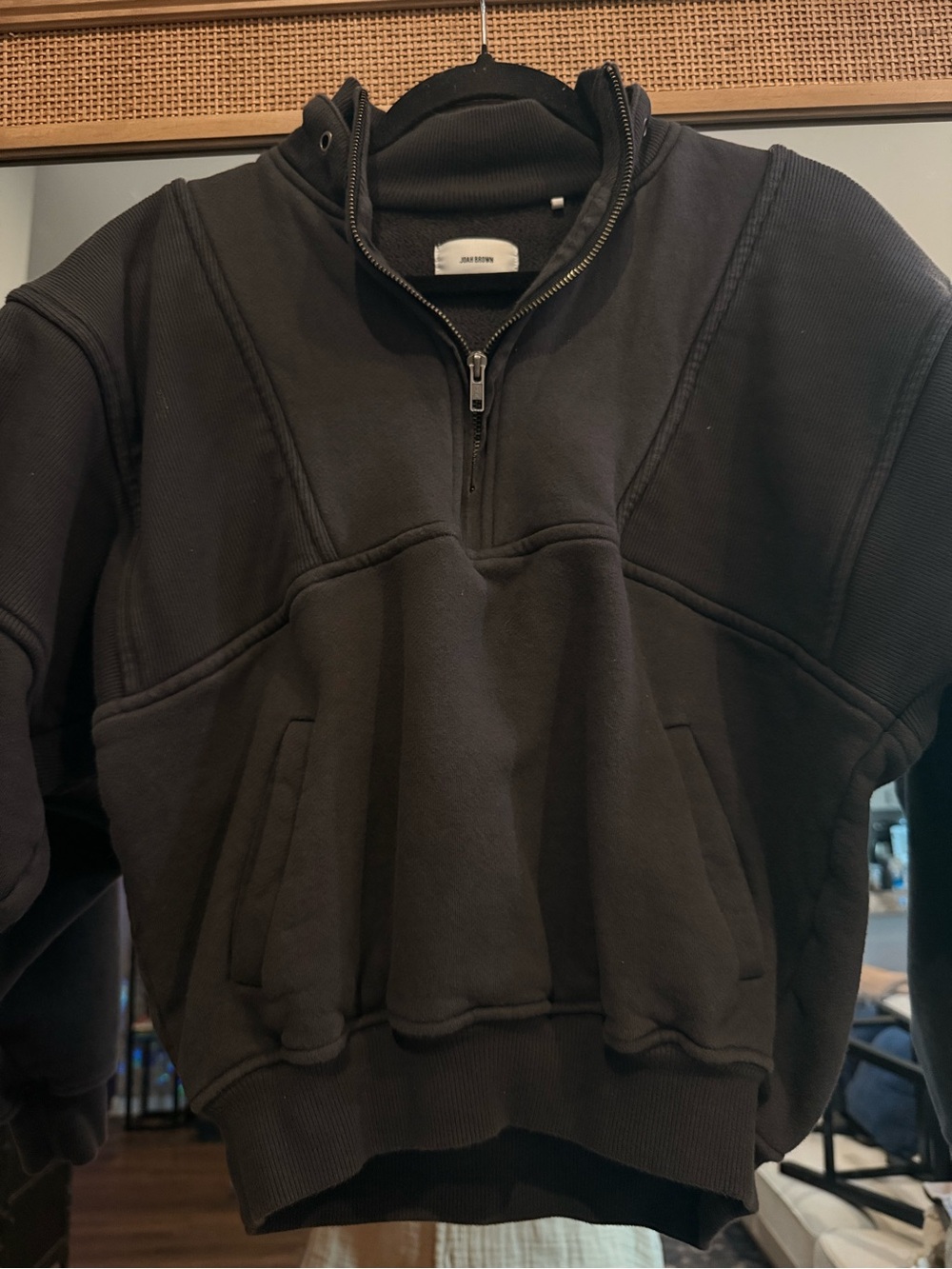 Joah Brown Retro Half Zip – Black - Picture 5 of 9